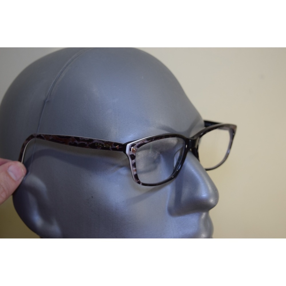 Escada VES297 0AQ5 Eyeglasses 140 Black Purple Leopard Print Italy Made